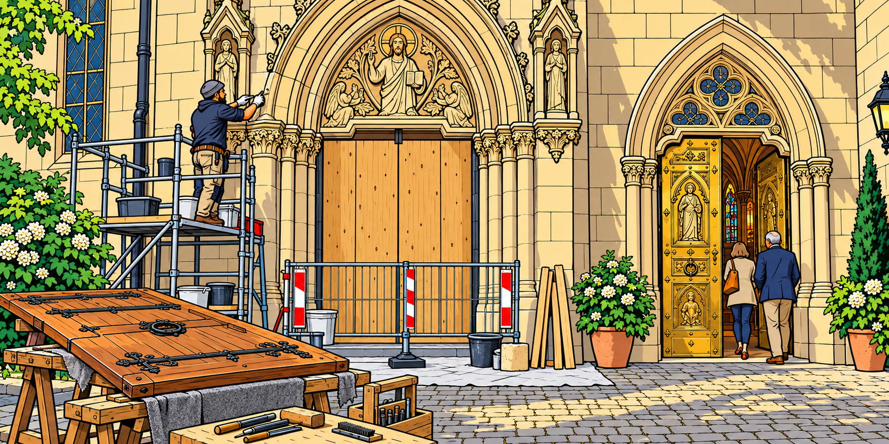 Artikelbild Kirchenportale Saarwellingen (KI-generiertes Symbolbild) (c) Pfarrei Saarwellingen St. Josef Artikelbild Kirchenportale Saarwellingen (KI-generiertes Symbolbild)