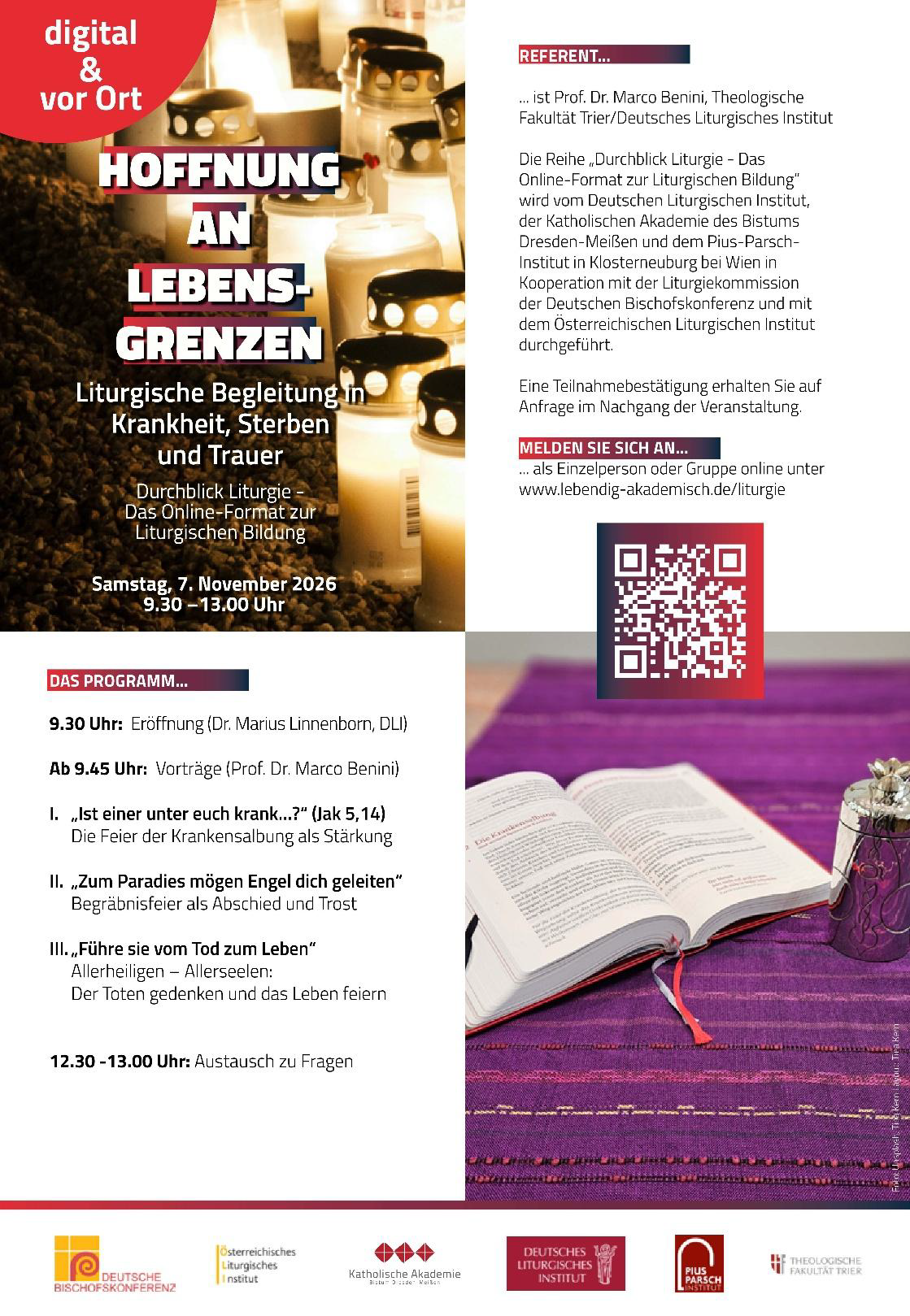 Plakat Hoffnung an Lebensgrenzen (c) Deutsches Liturgisches Institut Plakat Hoffnung an Lebensgrenzen