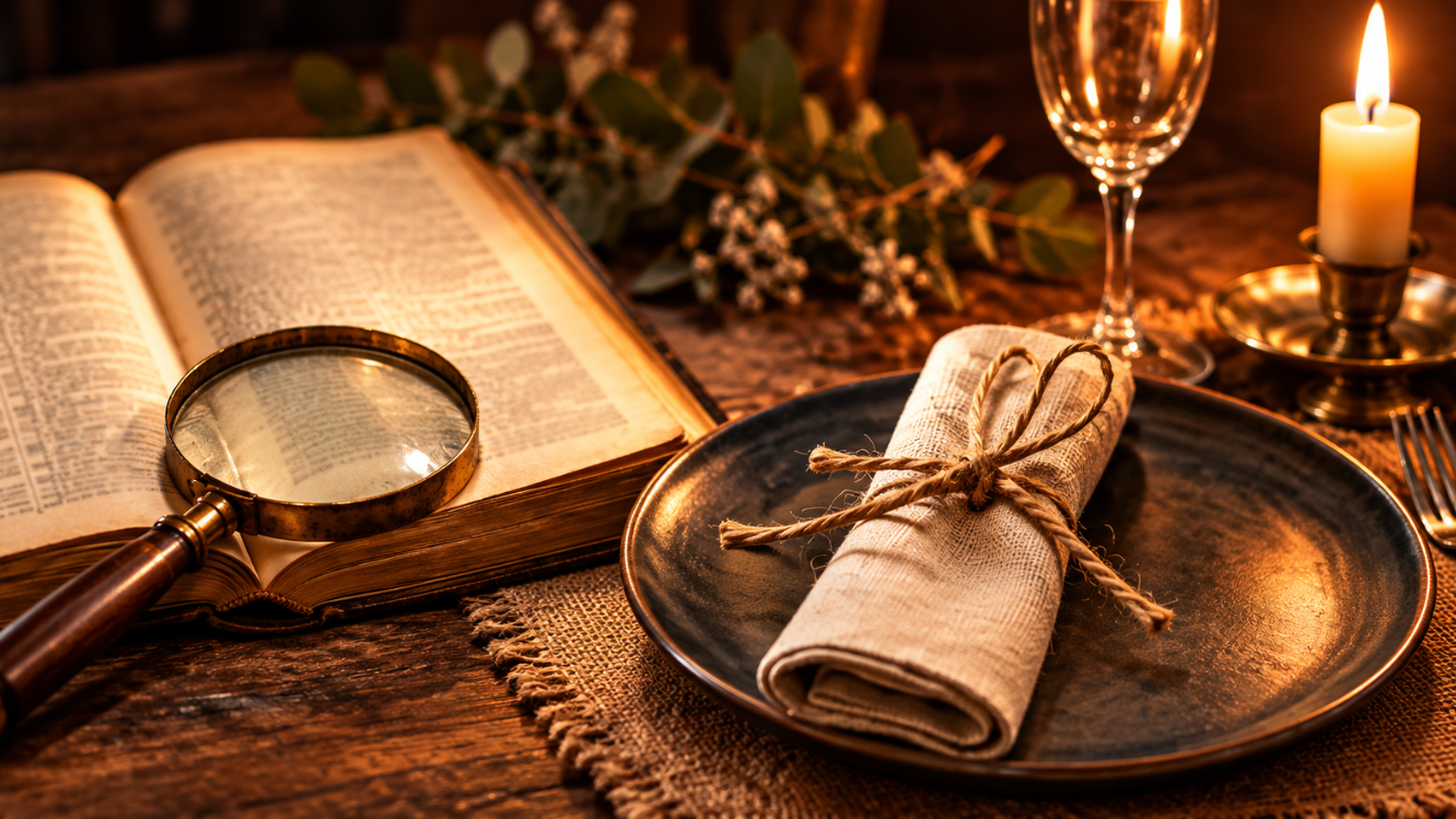 Artikelbild Biblisches Krimidinner (KI-generiertes Symbolbild)