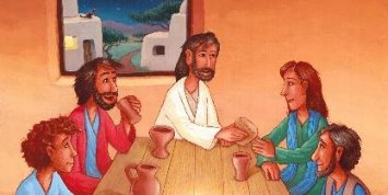 Plakat zur Erstkommunion mit dem Titel „Ihr seid meine Freunde!“. Darstellung von Jesus beim Abendmahl mit fünf Jüngern. Logo des Bonifatiuswerks unten rechts. (c) bonifatius werk Plakat zur Erstkommunion mit dem Titel „Ihr seid meine Freunde!“. Darstellung von Jesus beim Abendmahl mit fünf Jüngern. Logo des Bonifatiuswerks unten rechts.