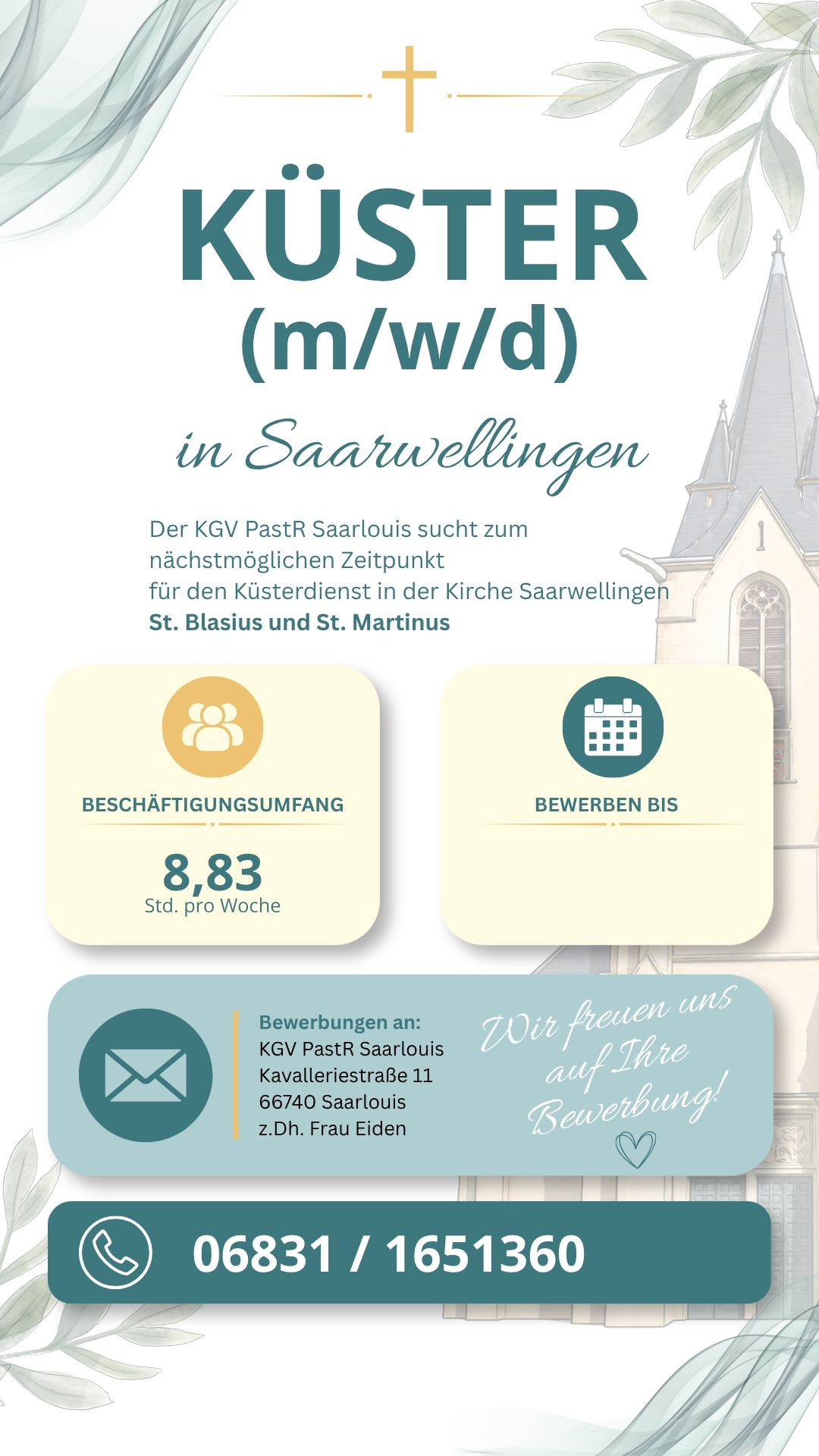 Stellenanzeige Küster