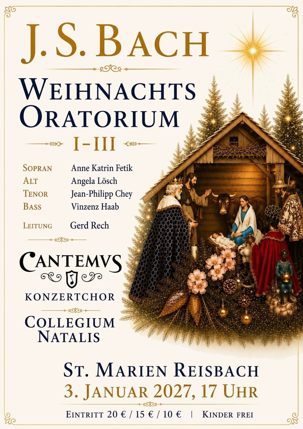 Plakat Weihnachts Oratorium 2026 (c) Cantemus Plakat Weihnachts Oratorium 2026