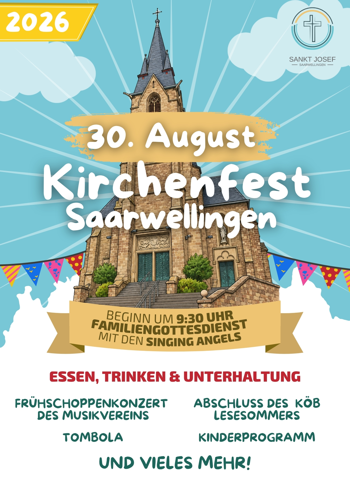 Plakat Kirchenfest Saarwellingen 2026 (c) Pfarrei Saarwellingen St. Josef Plakat Kirchenfest Saarwellingen 2026